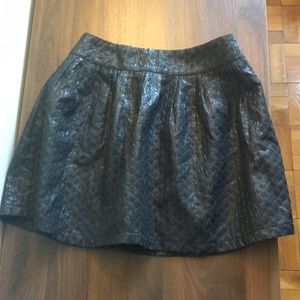 Forever 21 Shimmery Black Mini Skirt